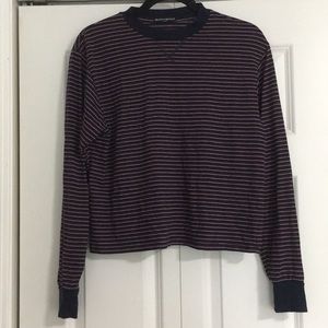 Brandy Melville Striped Jersey Crop